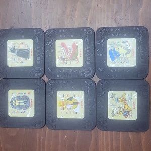 6 Egyptian coasters
